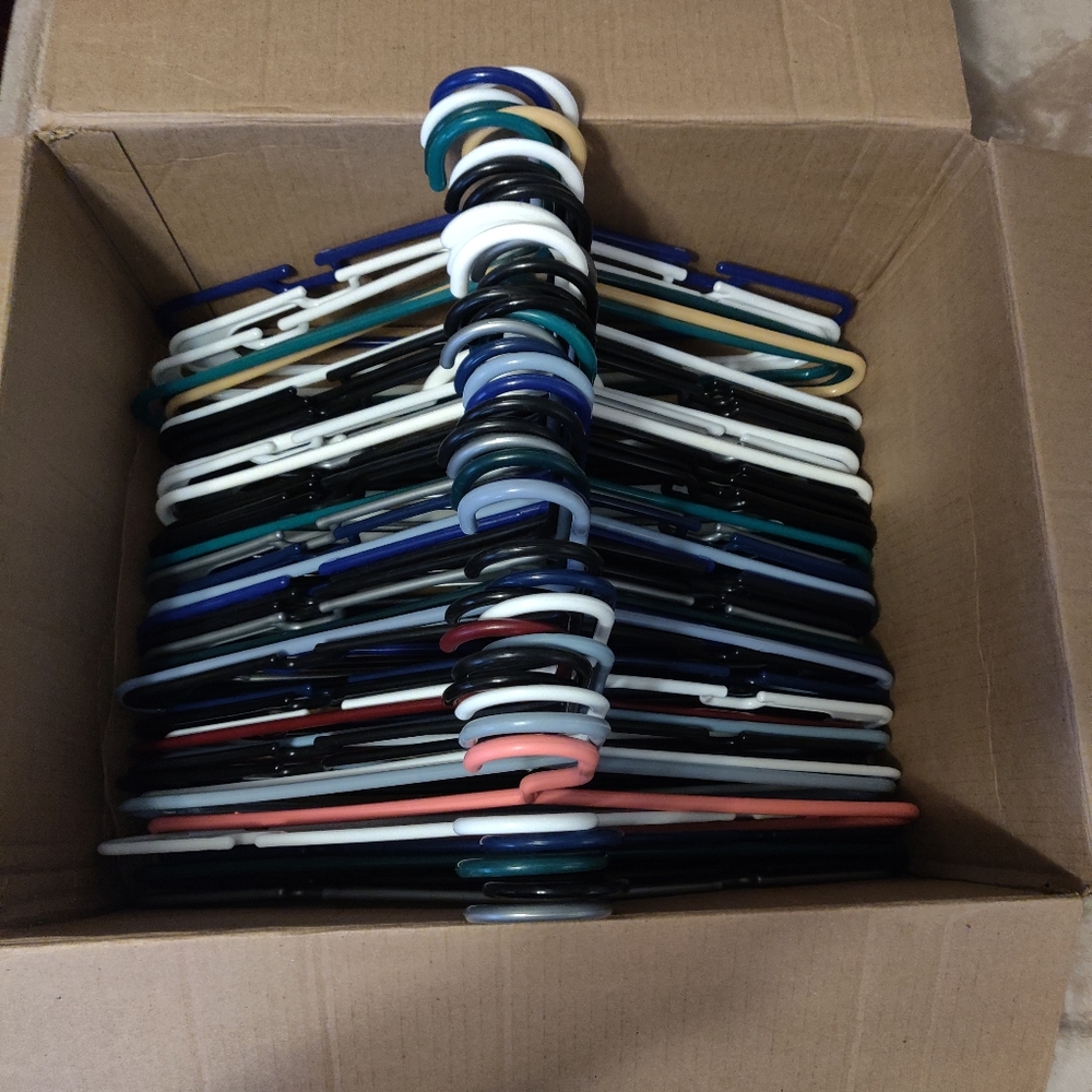 Lot of 45 Plastic Clothes Hangers